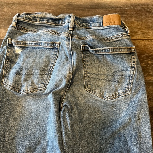 American Eagle size 0 Regular Strigid 90s Straight Jeans Distressed - Picture 14 of 14